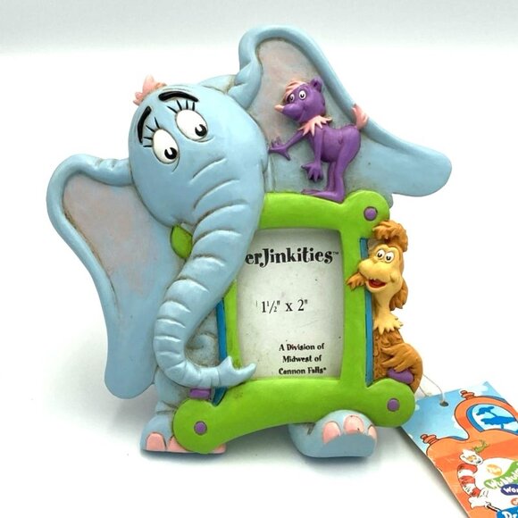 Vtg Perjinkities Dr. Seuss Picture Photo Frame Elephant & Other Creatures - Picture 2 of 7